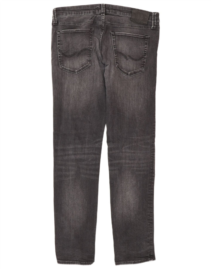 Jack & Jones Uomo GLENN Slim Jeans W34 L32 Cotone Grigio