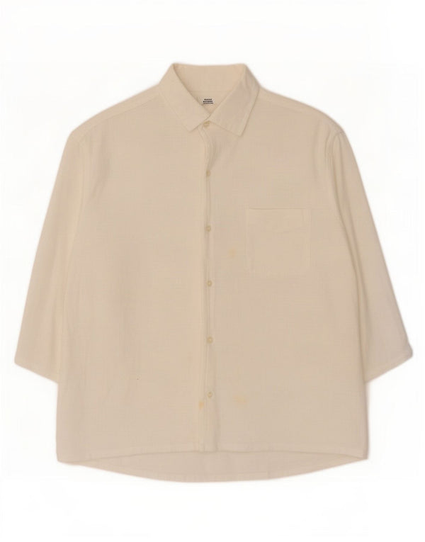 Camicia Trussardi Uomo Manica 3/4 Large Bianca