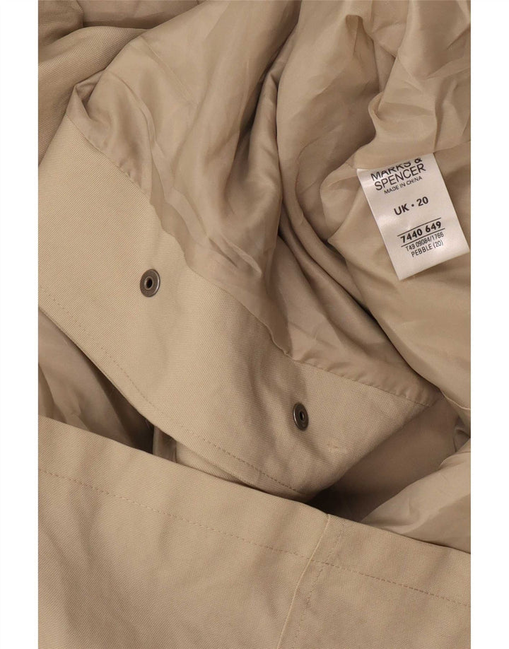 Giacca pratica con cappuccio da donna Marks & Spencer UK 20 2XL Poliammide beige