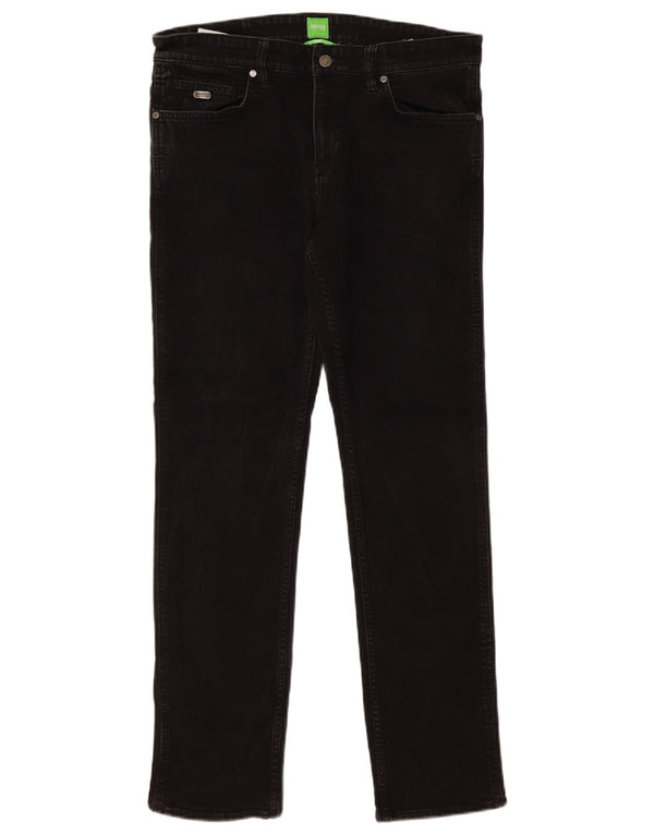 Jeans dritti da uomo Hugo Boss W34 L32 cotone nero