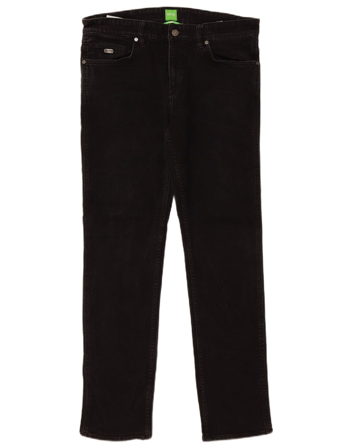 Jeans dritti da uomo Hugo Boss W34 L32 cotone nero