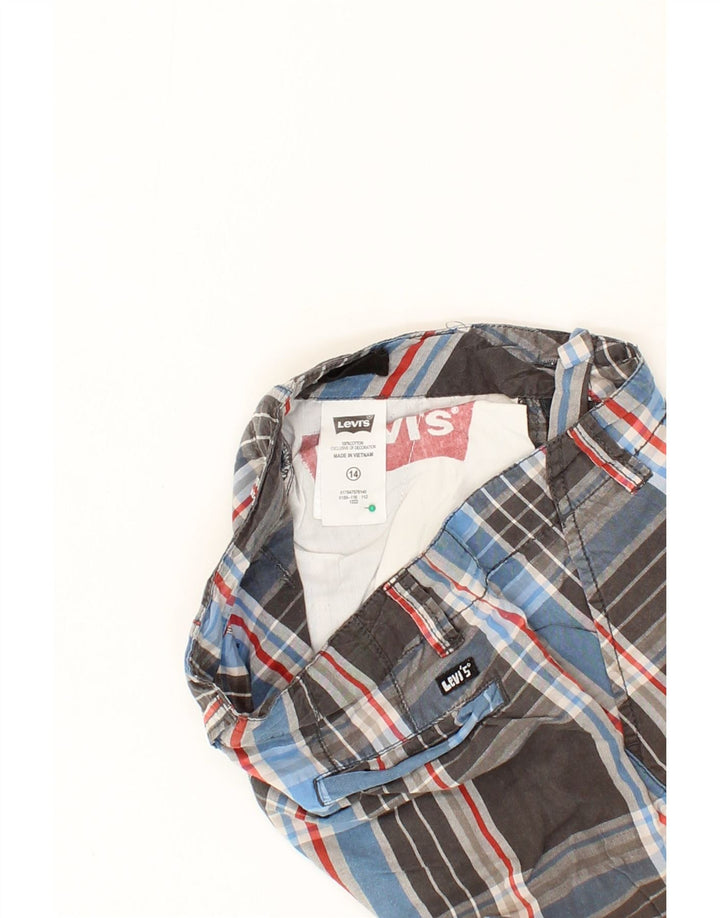 LEVI'S Boys Chino Shorts 13-14 Years  Brown Check Cotton Vintage Levi's and Second-Hand Levi's from Messina Hembry 