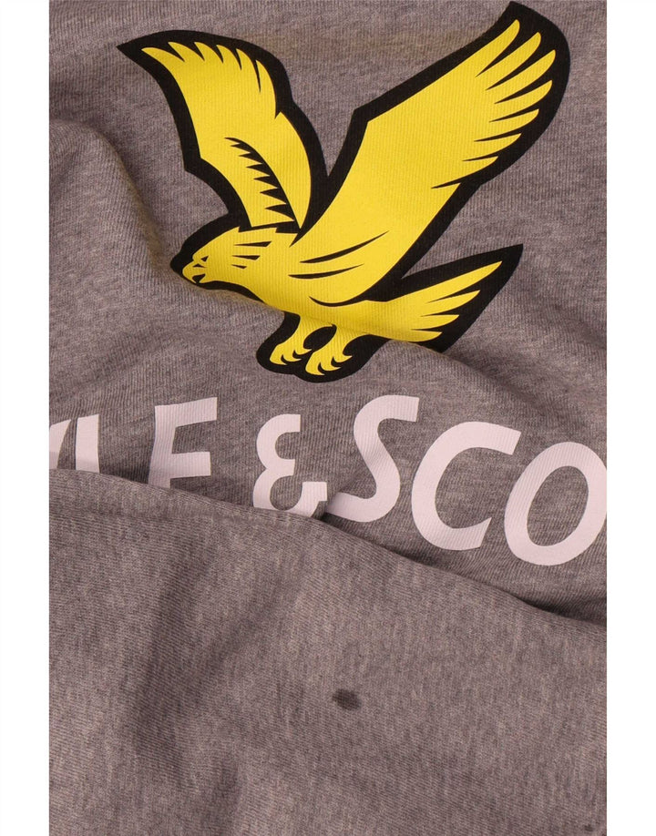 Felpa grafica da ragazzo Lyle & Scott, 12-13 anni, grigio chiazzato