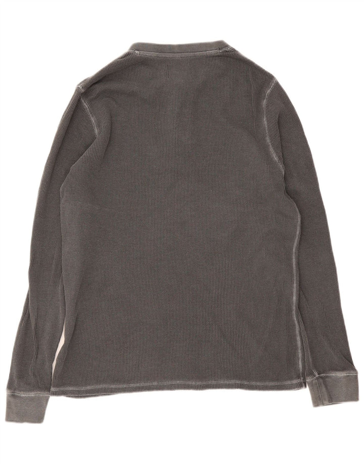 Marks & Spencer Top da uomo a maniche lunghe grande in cotone grigio