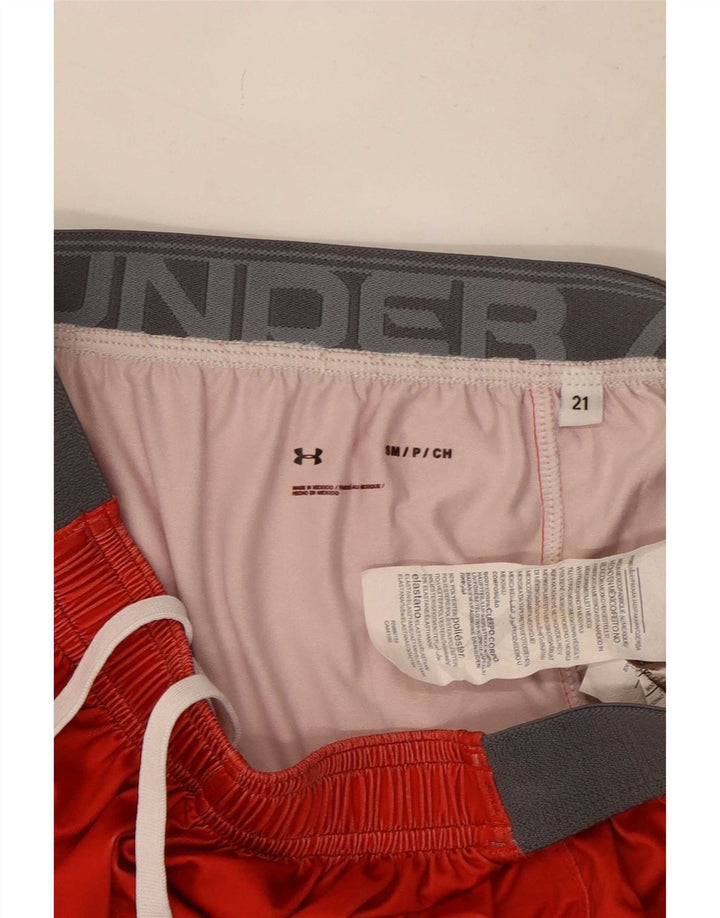 Pantaloncini sportivi da donna Under Armour UK 10 Small Rosso Colourblock Poliestere