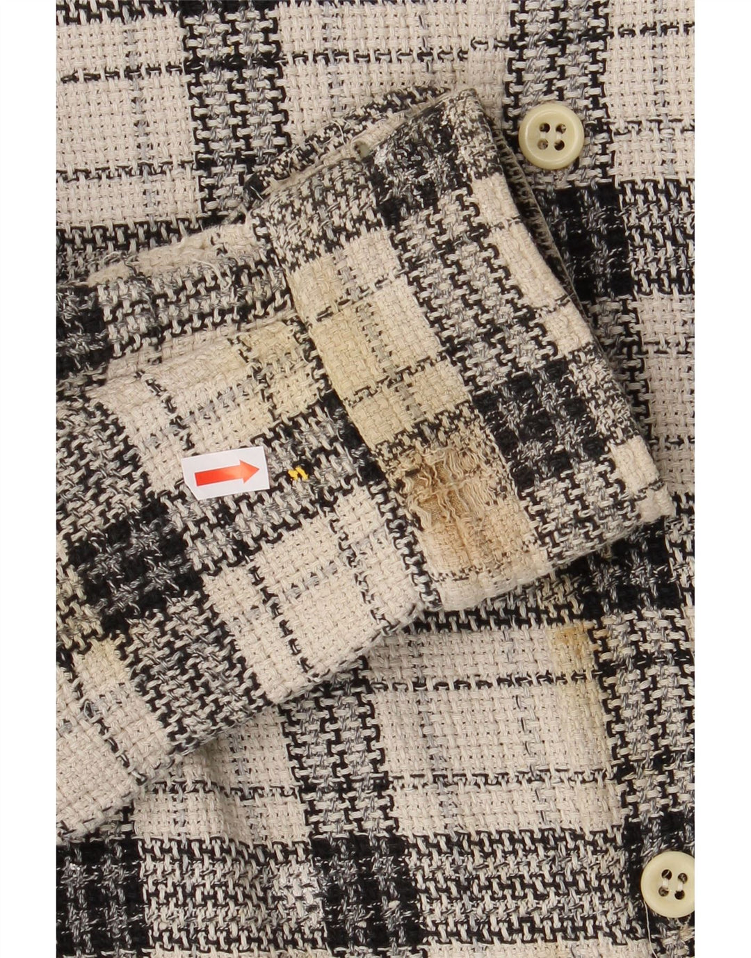 MEXX Mens Flannel Shirt XL Beige Check Vintage Mexx and Second-Hand Mexx from Messina Hembry 