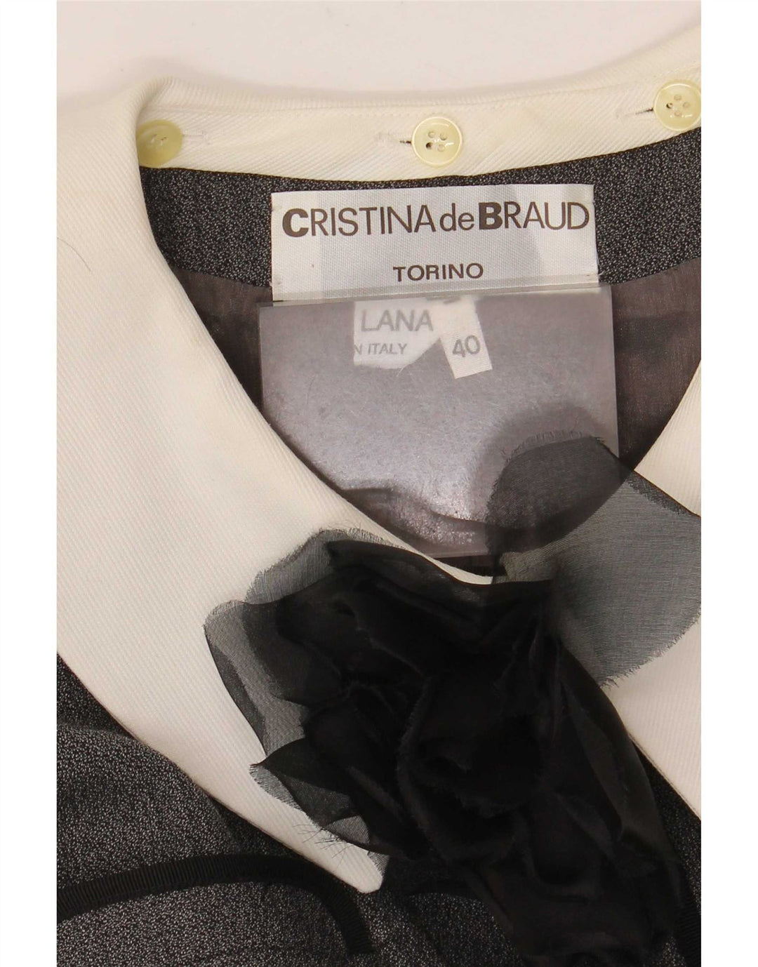 Abito a palloncino da donna Cristina De Braud IT 40 Small Grigio Colourblock