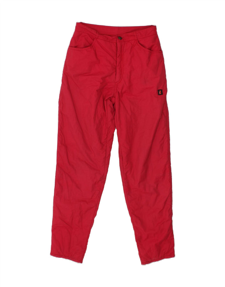 ELLESSE Womens Slim Casual Trousers W28 L30  Red Cotton Vintage Ellesse and Second-Hand Ellesse from Messina Hembry 