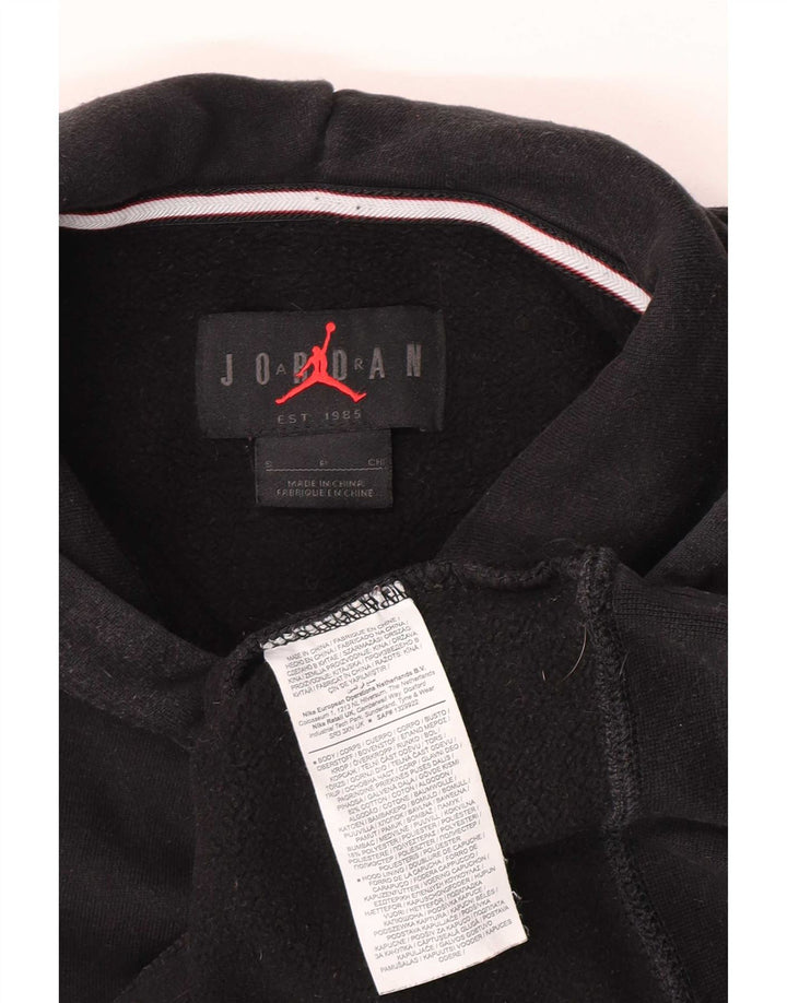 Felpa con cappuccio Jordan Air da uomo piccola in cotone nero