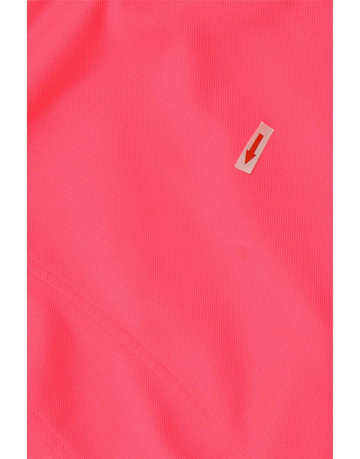 Maglione con cappuccio e zip oversize corto da donna Zara UK 14 Poliestere rosa medio