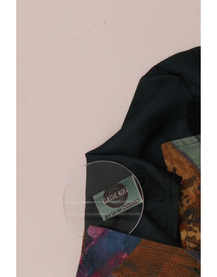 Gilet vintage da ragazzo con motivo astratto 12-13 anni retrò multicolore