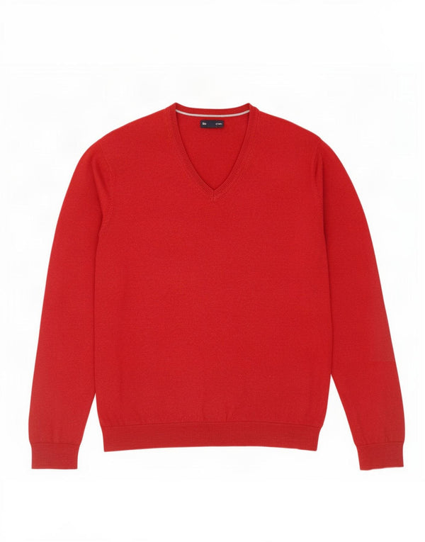 Maglione Gap da uomo con scollo a V XL in cotone rosso