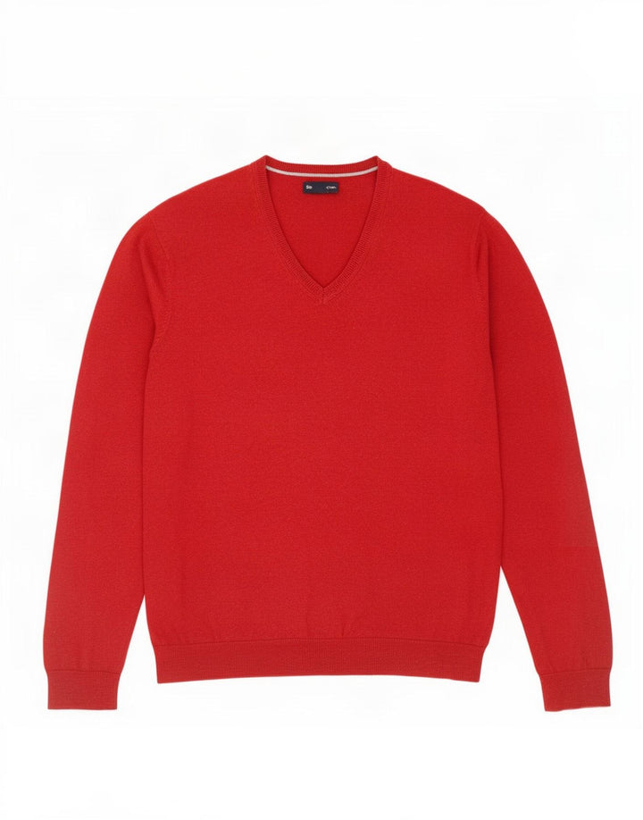 Maglione Gap da uomo con scollo a V XL in cotone rosso