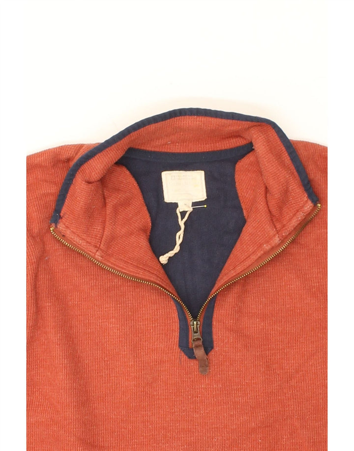 MOUNTAIN WAREHOUSE Mens Zip Neck Sweatshirt Jumper Medium Orange Vintage Mountain Warehouse and Second-Hand Mountain Warehouse from Messina Hembry 