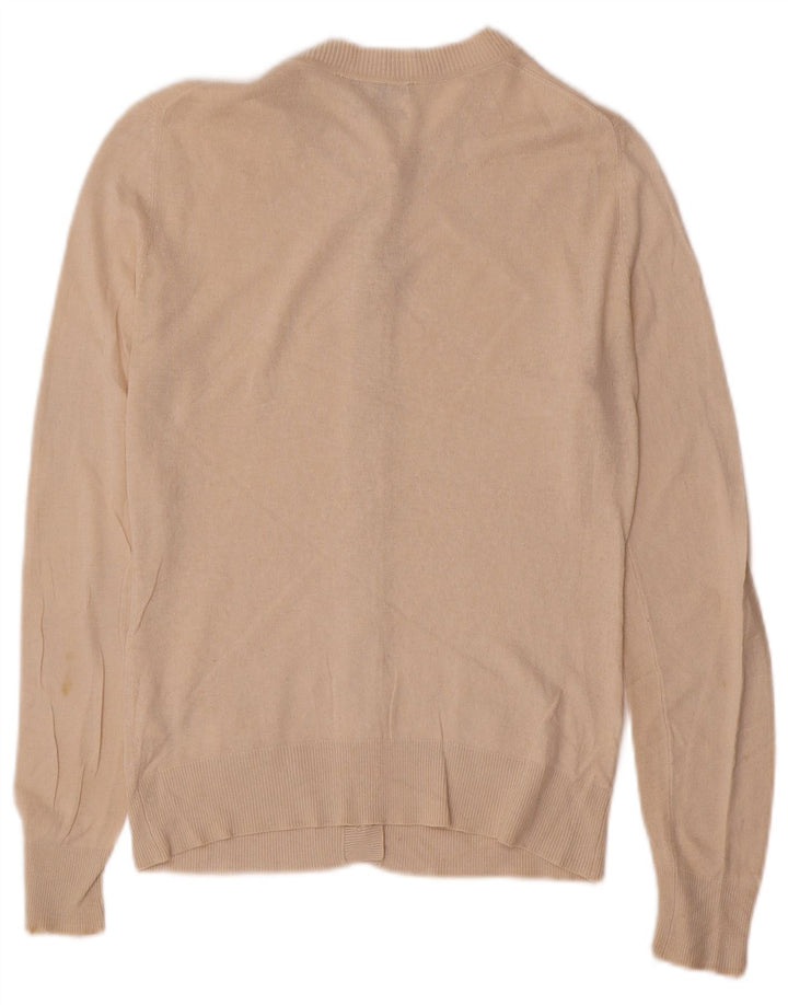 Maglione cardigan da donna Massimo Dutti UK 12 Seta beige medio