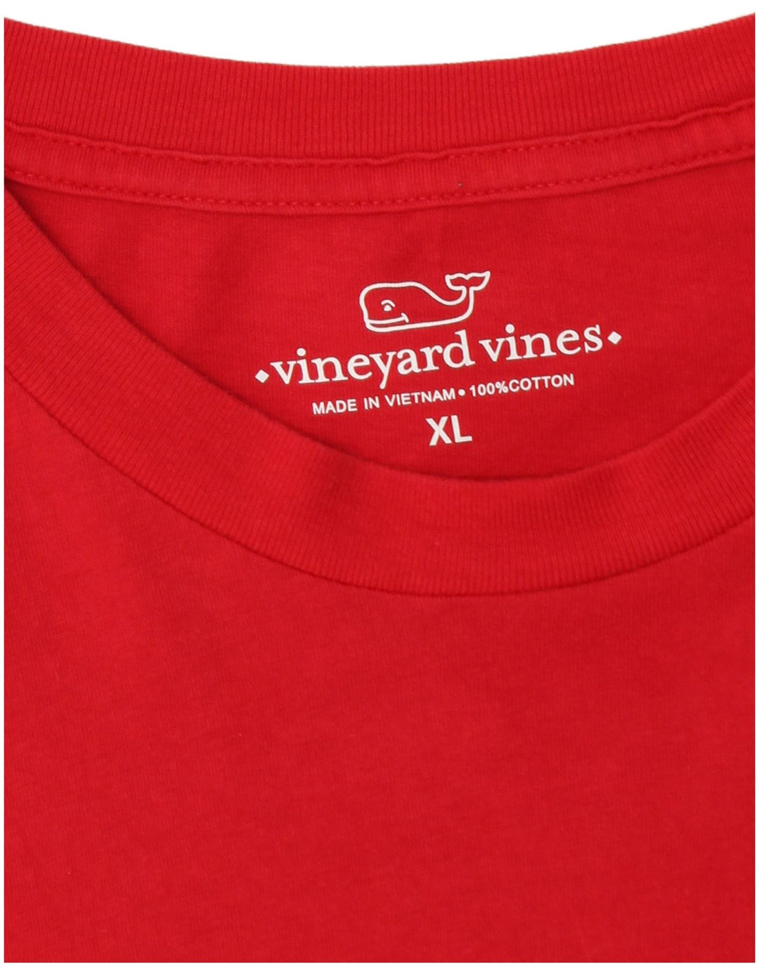 VINEYARD VINES Top grafico da uomo a maniche lunghe XL in cotone rosso