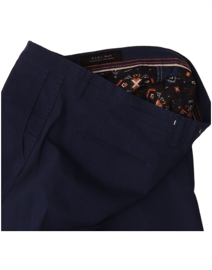 Pantaloncini chino da uomo Zara EU 40 medi W31 cotone blu navy