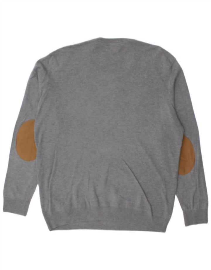 Maglione ZARA da uomo girocollo XL in cotone grigio
