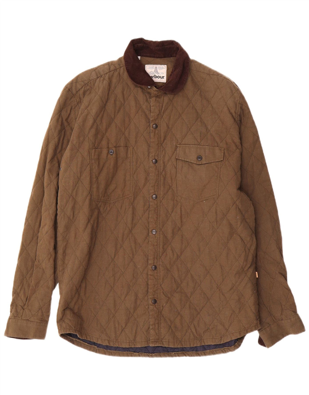 Giacca trapuntata da uomo Barbour UK 40 grande cotone kaki