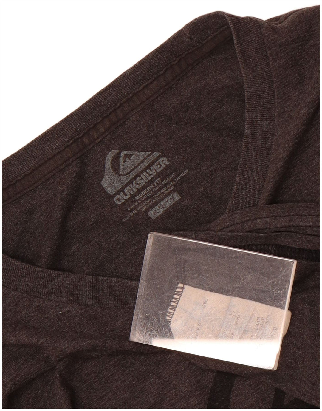 T-shirt grafica da uomo Quiksilver Modern Fit in cotone grigio medio