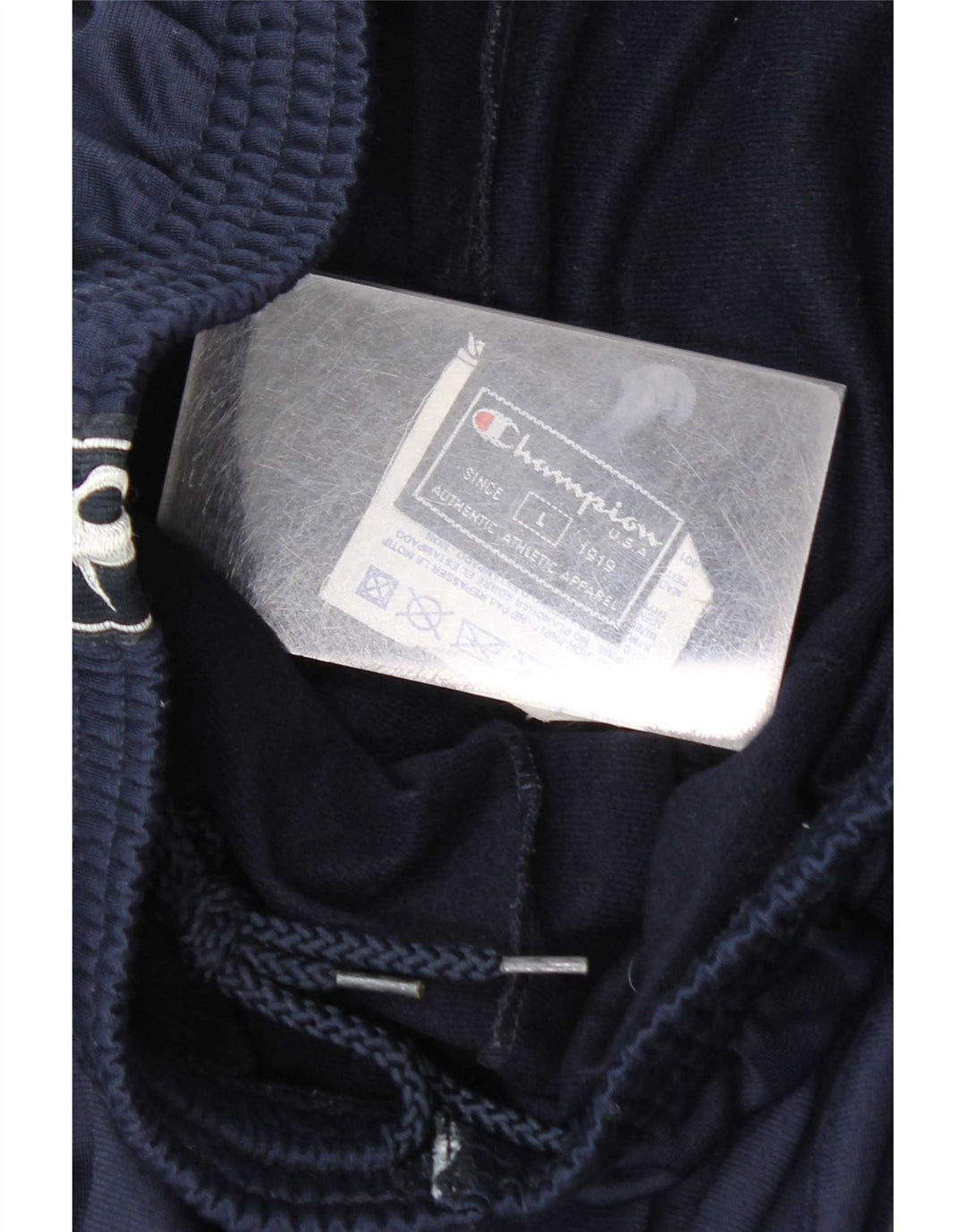 Pantaloni da tuta con grafica Champion da uomo, grandi, in poliestere blu navy