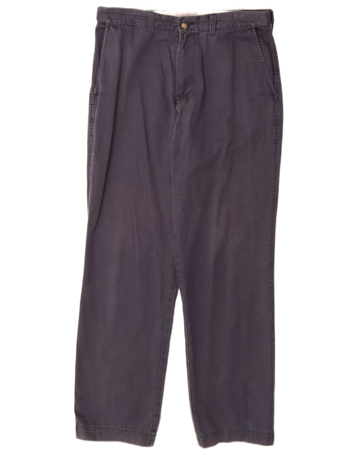 Pantaloni chino regolari da uomo Marks & Spencer W32 L31 cotone blu navy