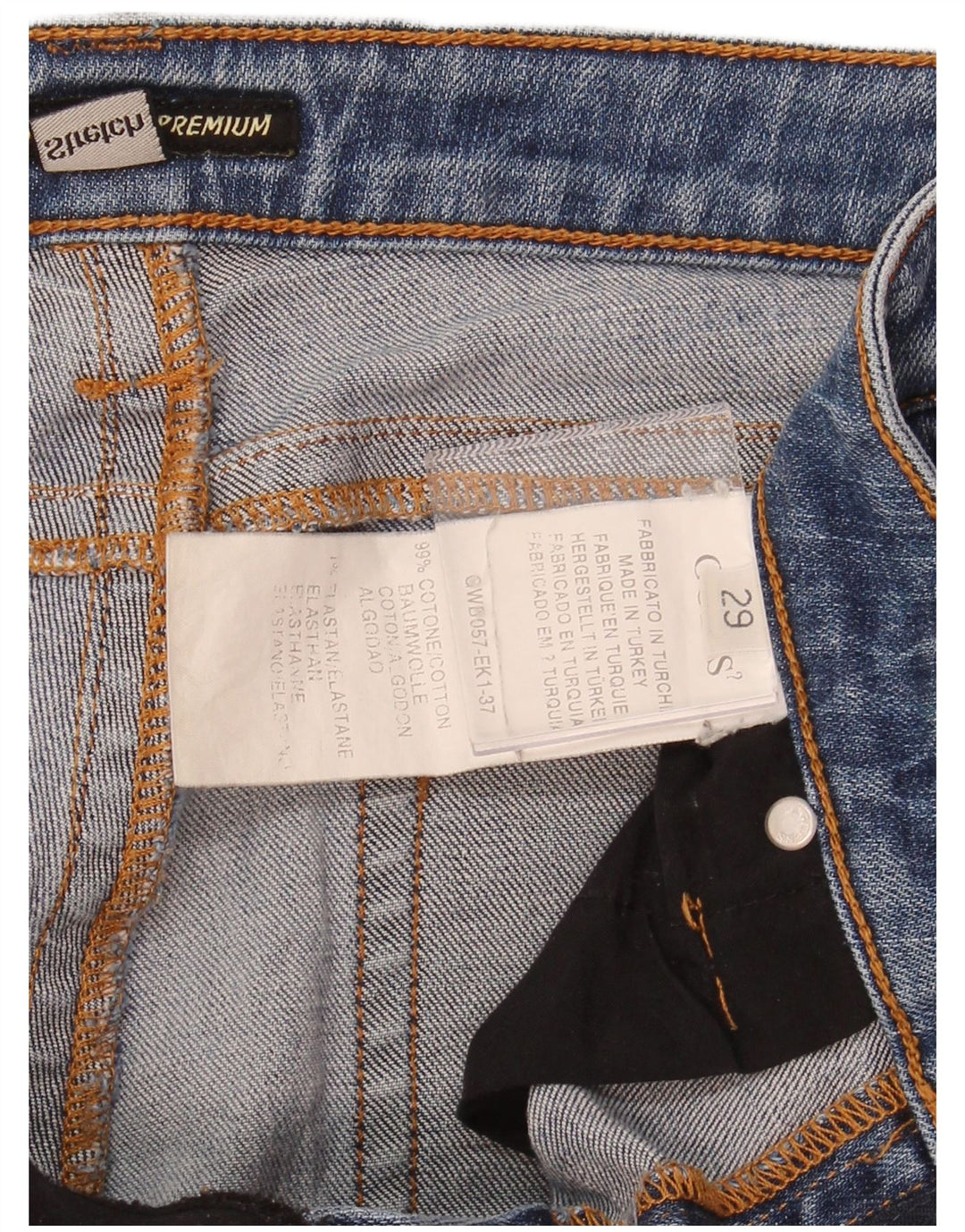 Jeans dritti da donna GUESS W29 L30 cotone blu