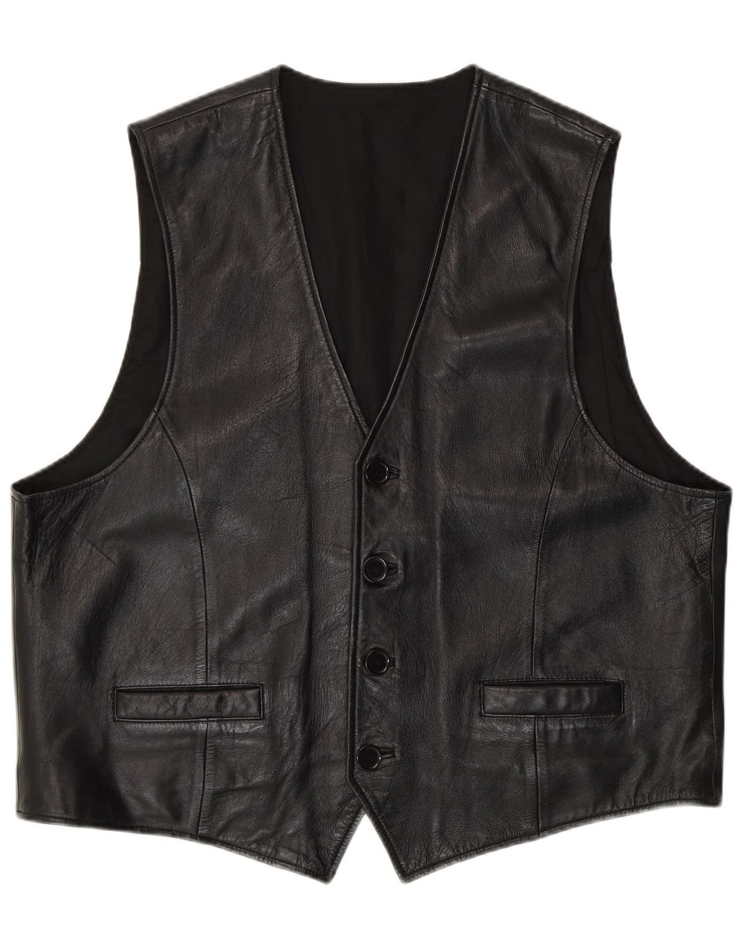Gilet in pelle da uomo C&A XL in pelle nera