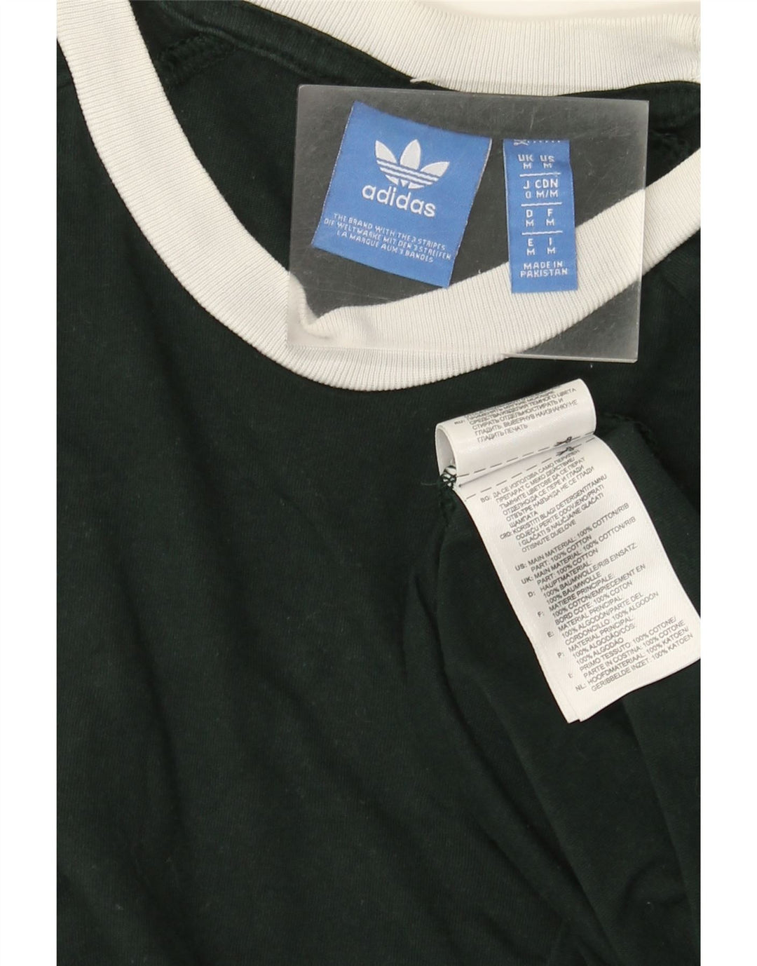 T-shirt grafica da uomo Adidas Top in cotone verde medio