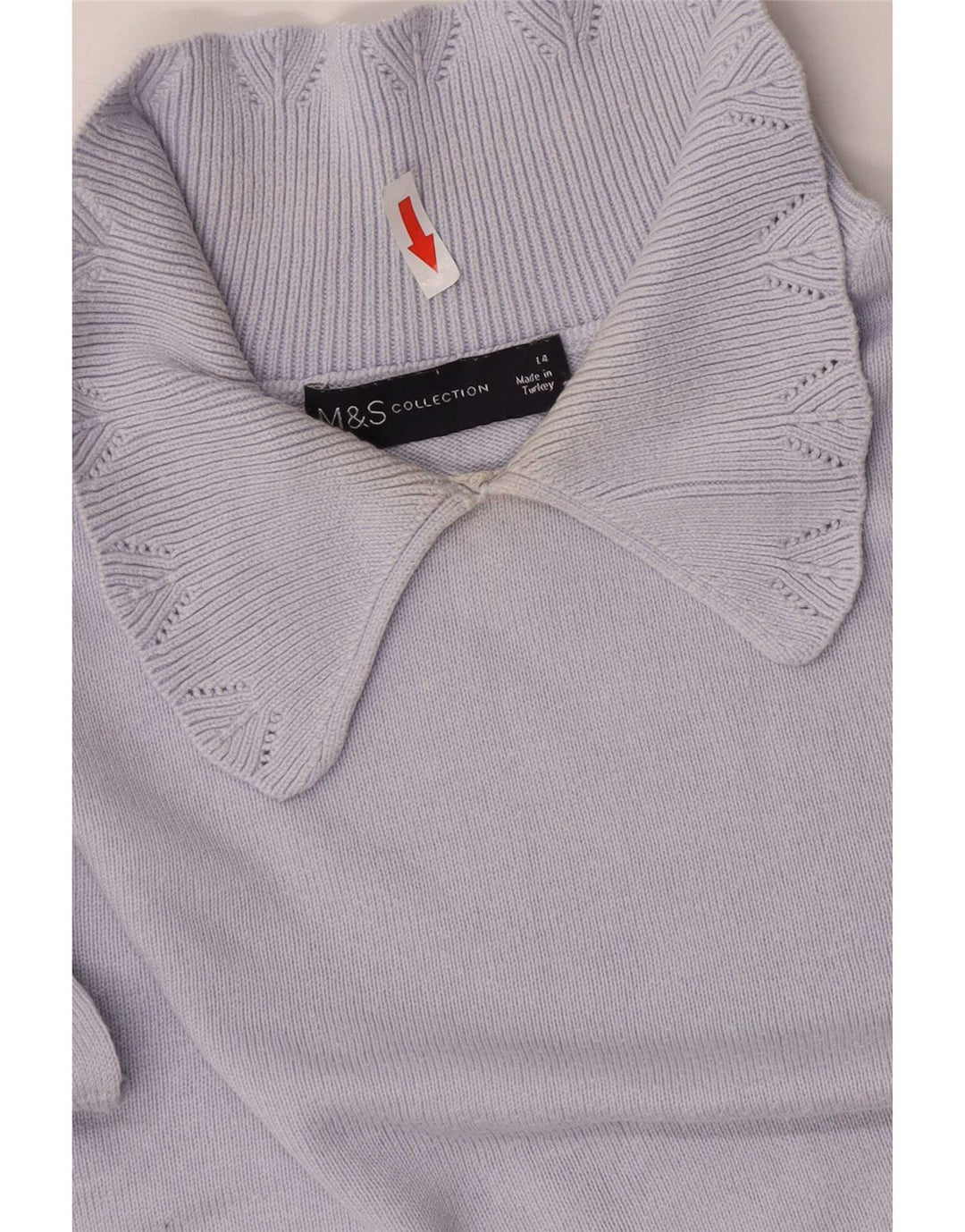 Maglione maglione collo alto da donna Marks & Spencer UK 14 grande blu