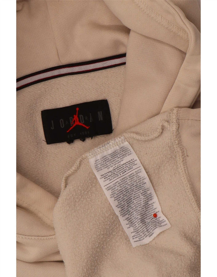 Felpa con cappuccio da uomo Jordan grande in cotone beige