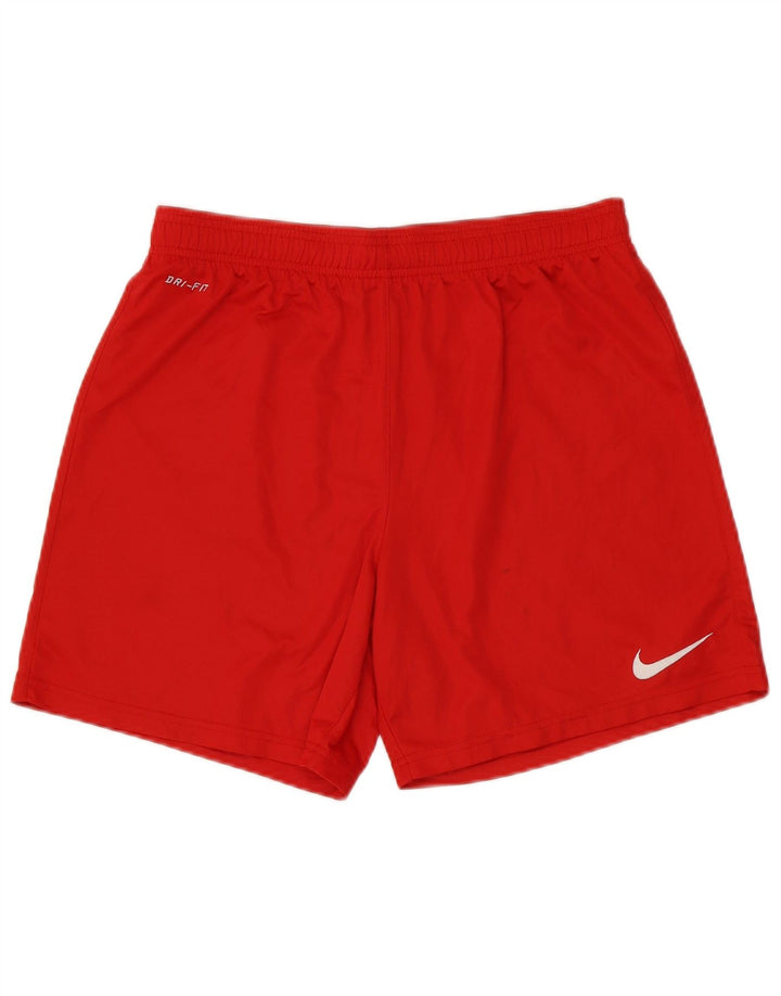 Pantaloncini sportivi Nike Dri Fit da uomo in poliestere rosso medio
