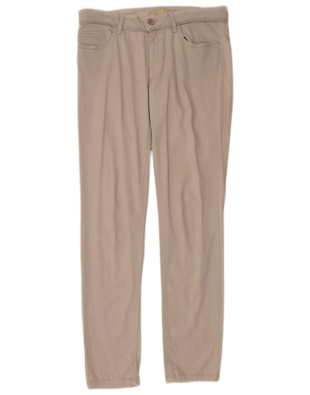 Pantaloni casual slim da donna Zara EU 40 medi W30 L32 Beige