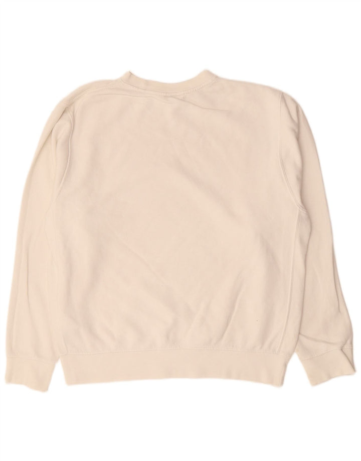 NIKE Felpa da uomo maglione medio cotone bianco sporco