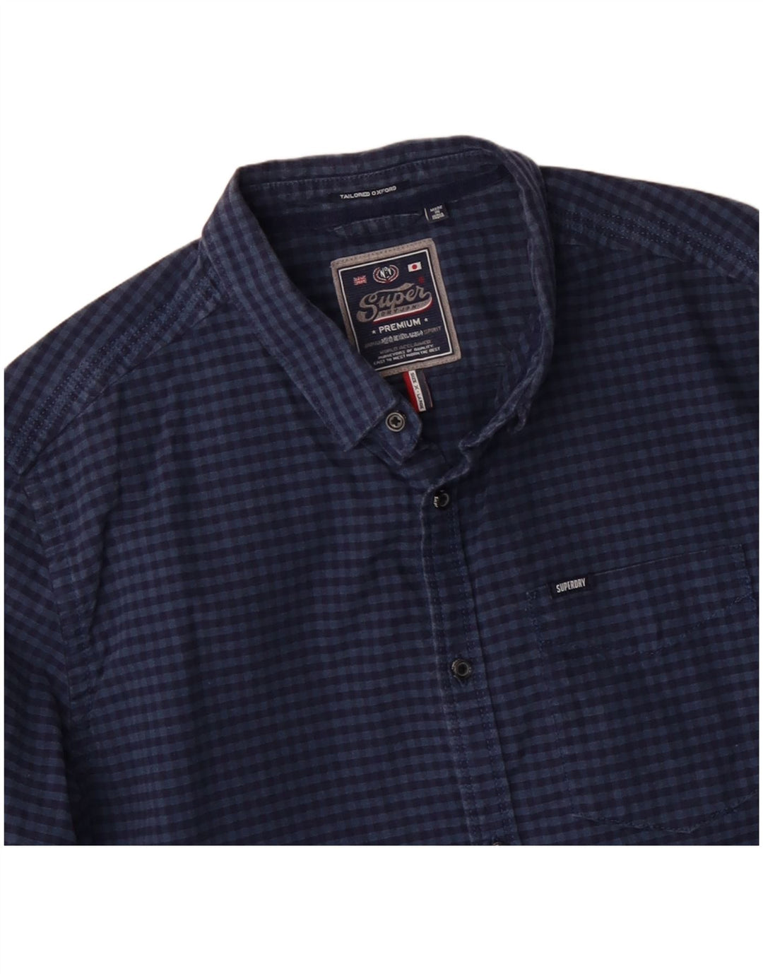 Camicia da uomo SUPERDRY XL a quadretti blu navy