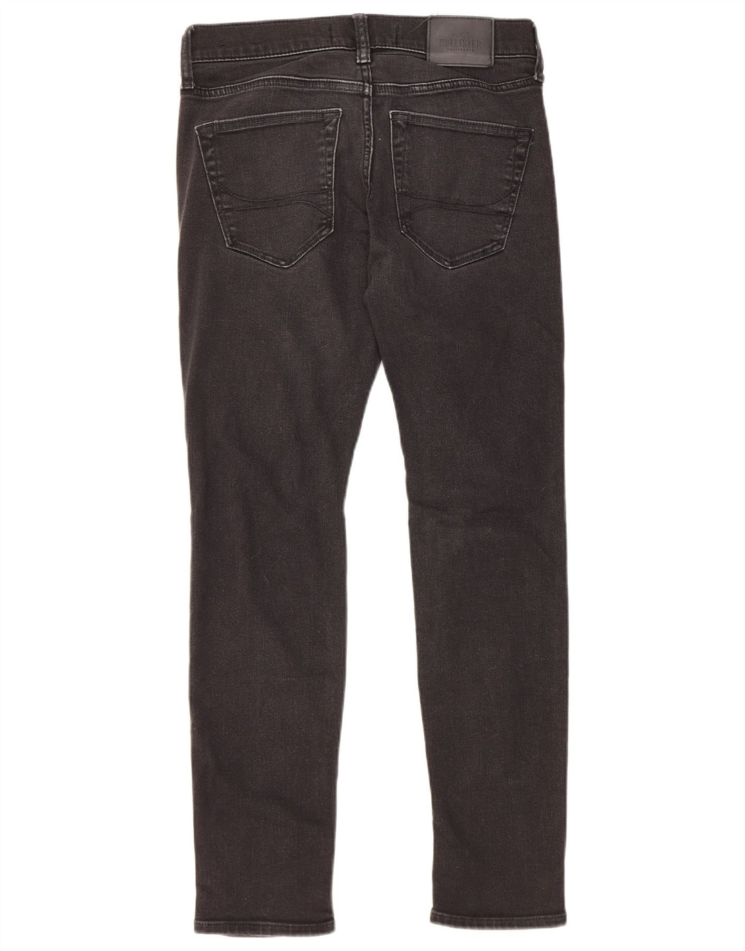 Jeans slim invecchiati Hollister da donna W29 L30 cotone nero