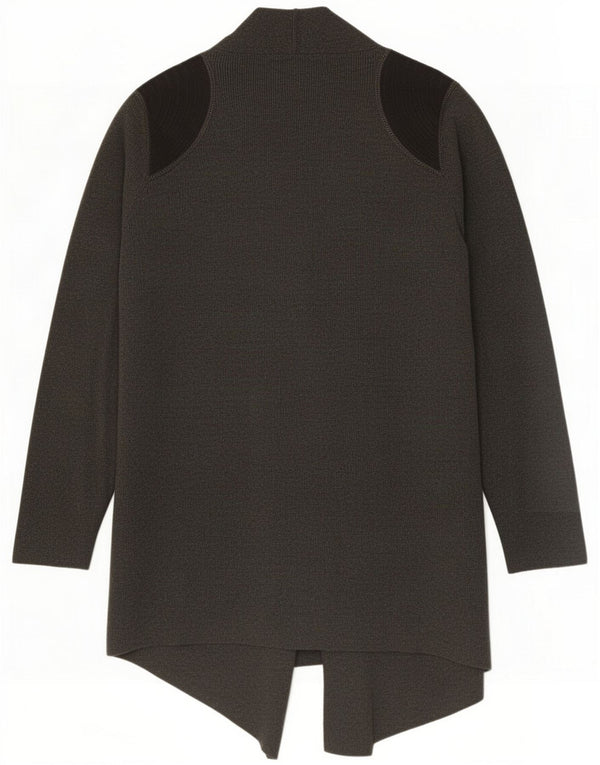 Marks & Spencer Maglione cardigan lungo da donna UK 14 Grigio medio