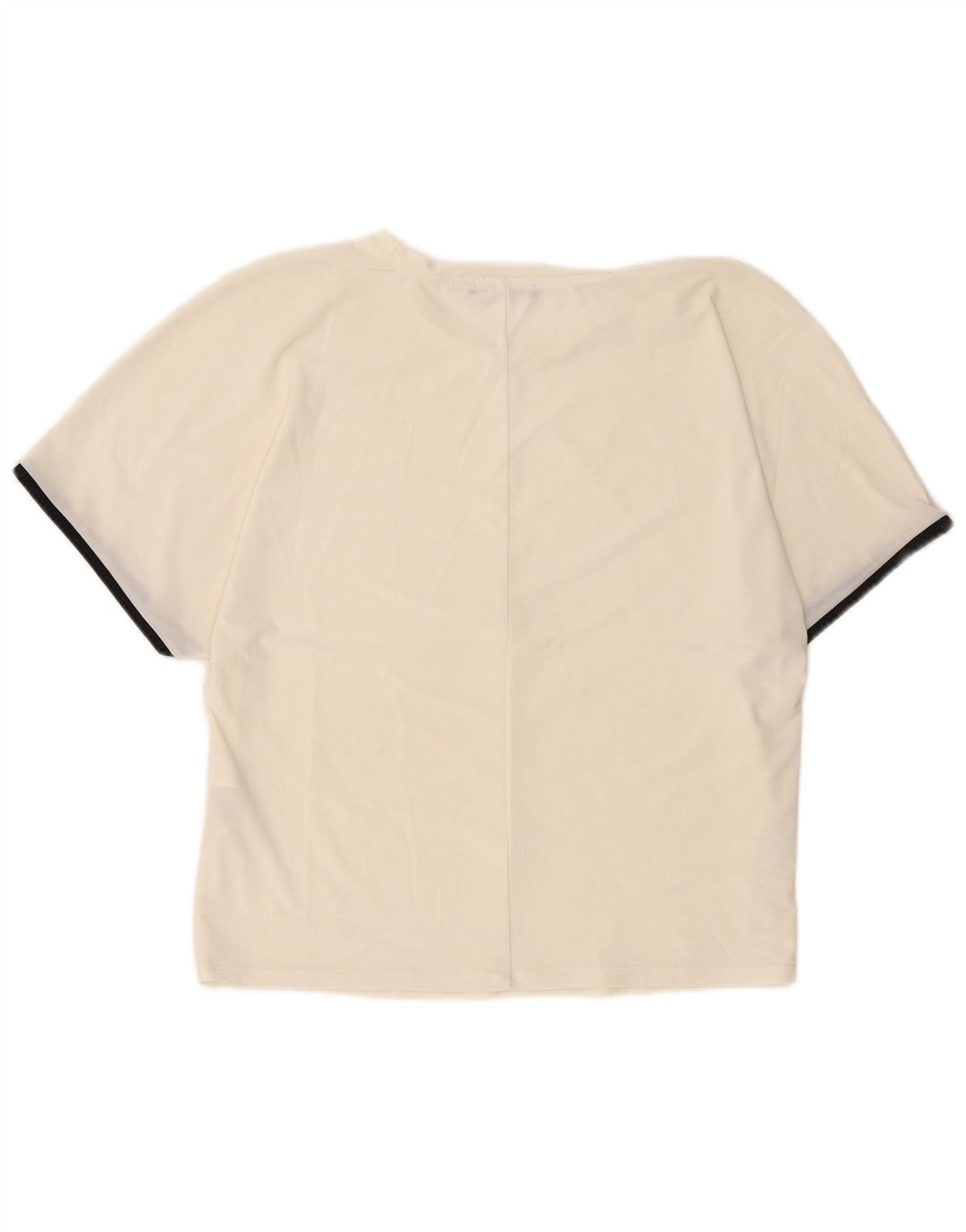 T-shirt da donna Zara Top UK 14 poliestere bianco sporco medio