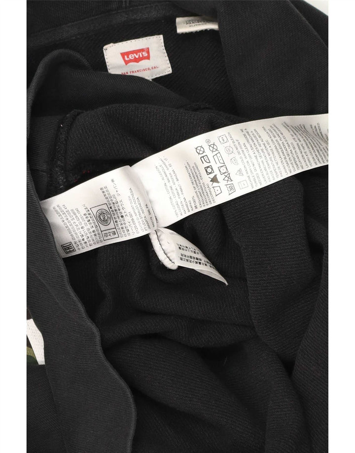 Maglione con cappuccio grafico da uomo Levi's XL in cotone nero