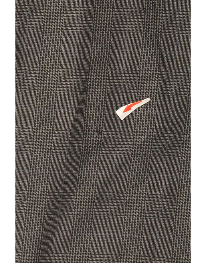 Pantaloni Gap Uomo Extra Sim Fit Chino W34 L32 Cotone a quadri grigi