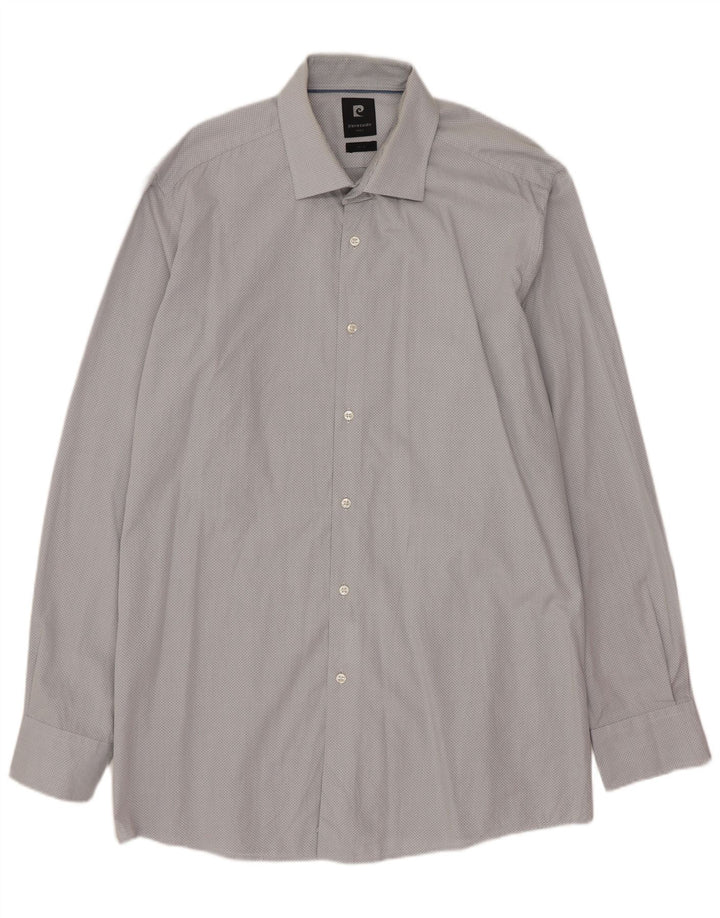 PIERRE CARDIN Camicia da uomo Taglia 43 XL Blu maculato