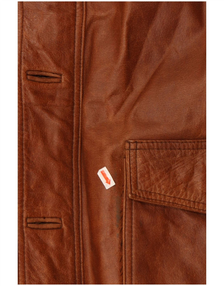 Giacca in pelle da uomo UNION RIVER UK 42 XL Pelle marrone