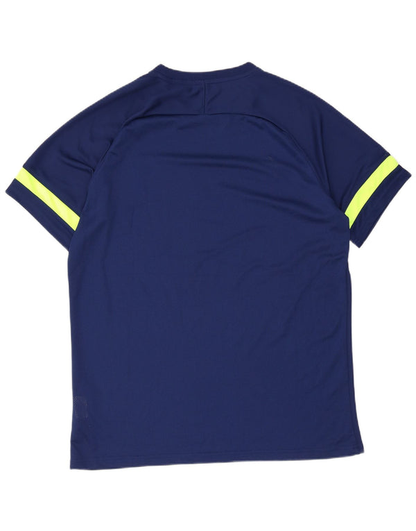 T-shirt Nike Dri Fit da uomo XL XL in poliestere color block blu navy