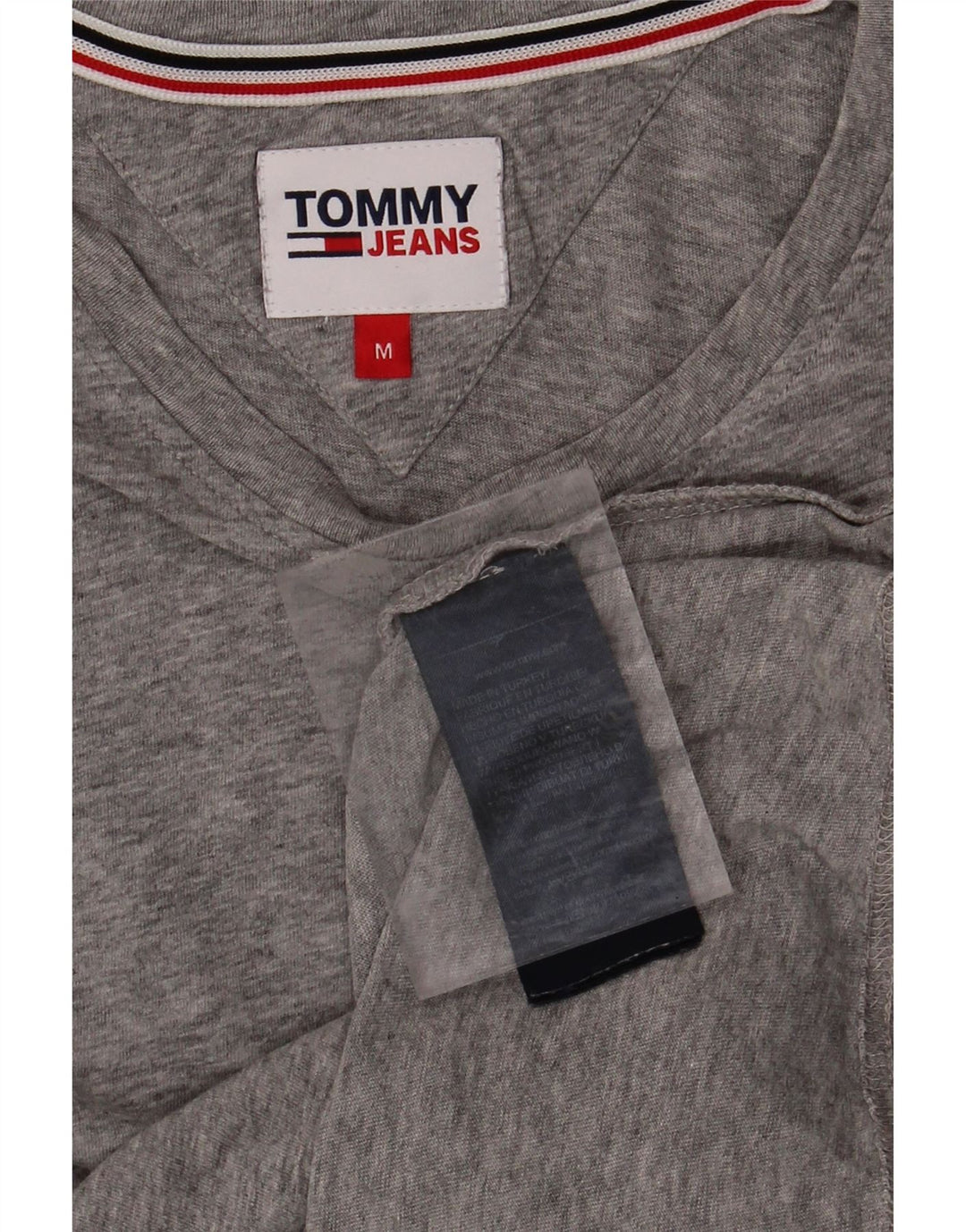 TOMMY HILFIGER Mens T-Shirt Top Medium Grey Cotton