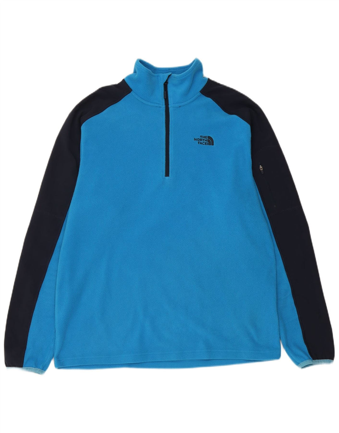 THE NORTH FACE Maglione in pile da uomo con zip e collo color block blu medio