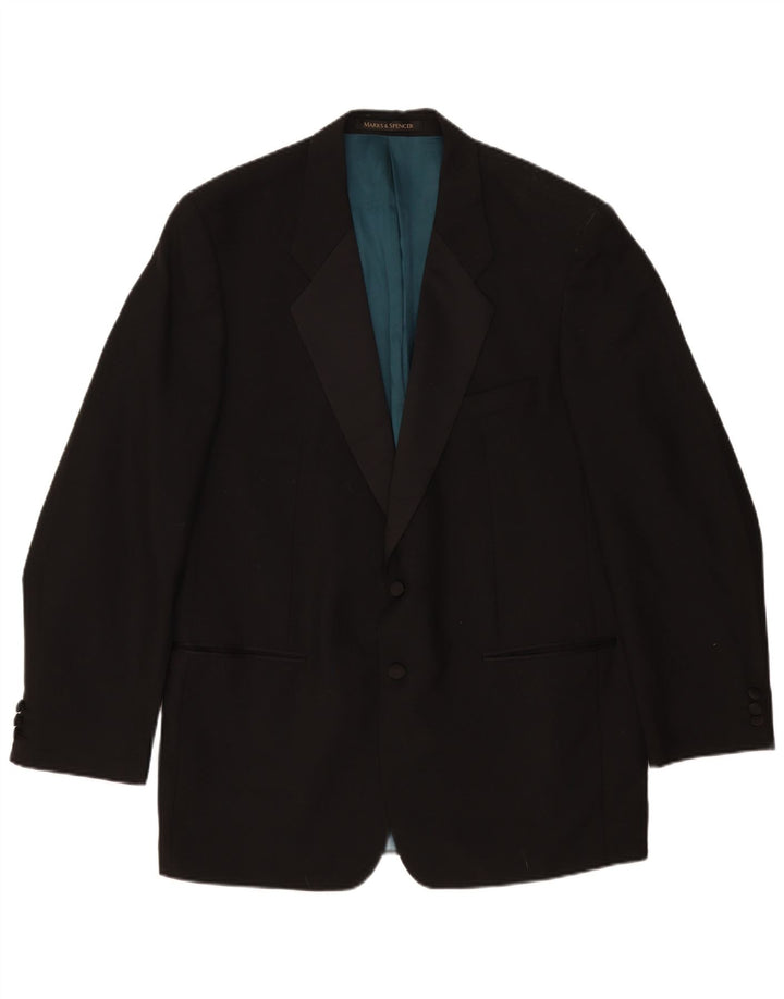 Giacca blazer a 2 bottoni Marks & Spencer da uomo St. Michael UK 44 XL nera