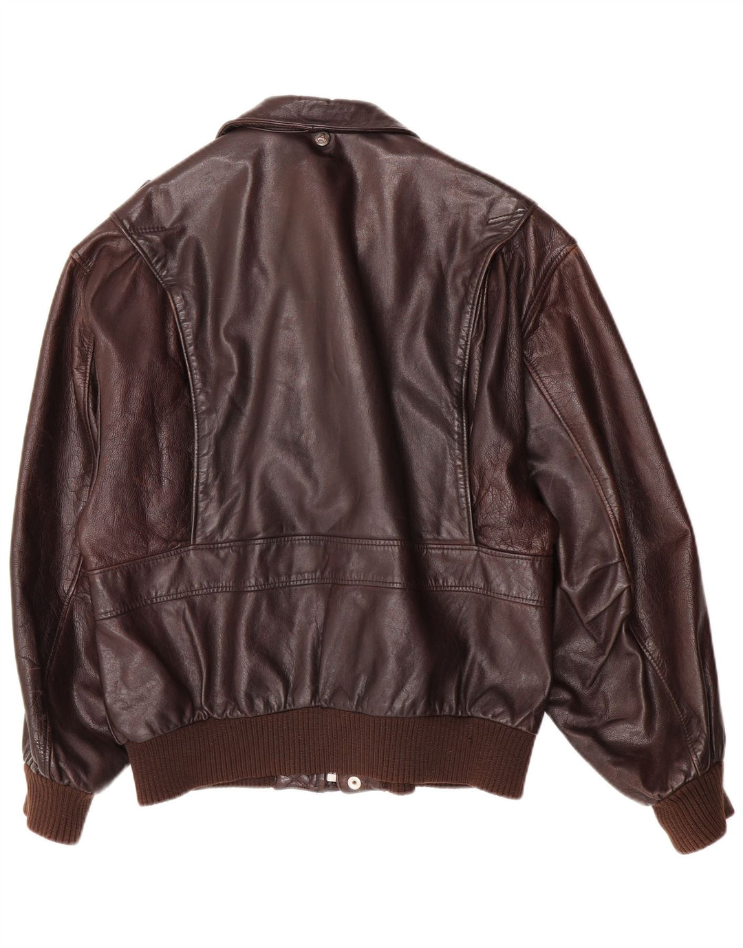 Giacca in pelle vintage da uomo UK 40 grande in pelle marrone