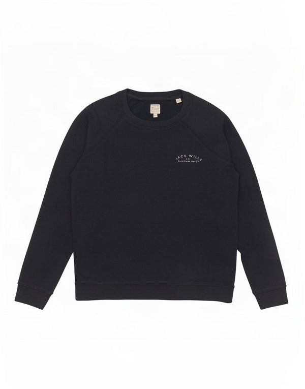 Felpa da donna Jack Wills UK 14 Large in cotone blu navy