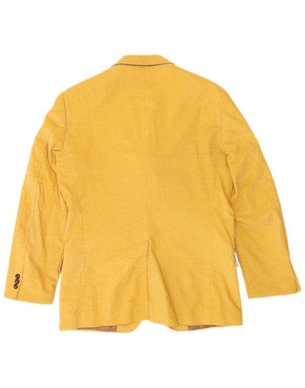 Giacca blazer da uomo in velluto a coste a 3 bottoni Brooksfield IT 48 cotone giallo medio