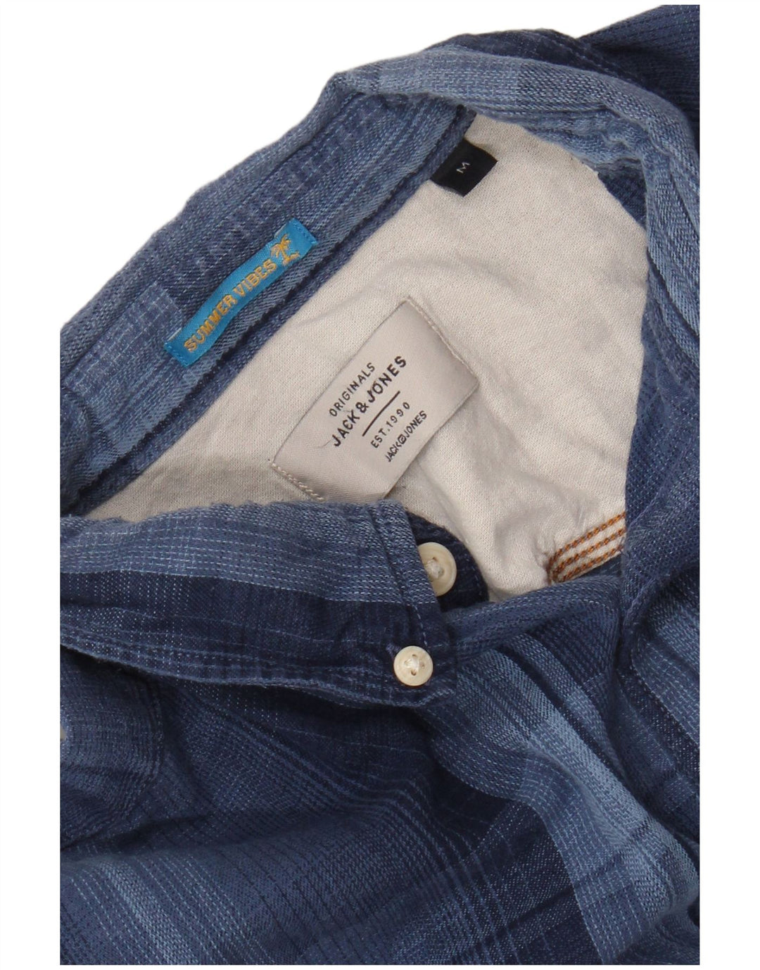 JACK & JONES Camicia in flanella da uomo a quadri blu medio